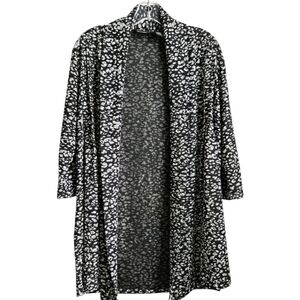 Women's The Magic Scarf Company Cardigan Size S-L Black/White